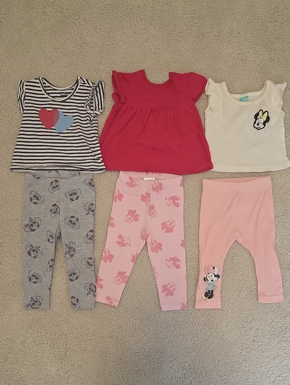 12 Months Baby Leggings And Tops Bundle